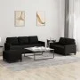 Juego de sofás con cojines 3 piezas tela negro de , Sofás - Ref: Foro24-3201472, Precio: 580,81 €, Descuento: %