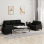 Juego de sofás con cojines 3 piezas tela negro de , Sofás - Ref: Foro24-3201472, Precio: 617,39 €, Descuento: %