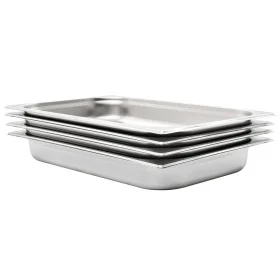 Bandejas Gastronorm 4 unidades GN 1/1 65 mm acero inoxidable de , Cubetas para mesas de vapor - Ref: Foro24-50880, Precio: 56...
