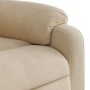 Sillón reclinable de masaje elevable tela de microfibra crema en Sillones | Comprar online en Foru.es