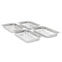 Bandejas Gastronorm 4 unidades GN 1/1 65 mm acero inoxidable de , Cubetas para mesas de vapor - Ref: Foro24-50880, Precio: 56...