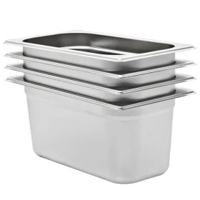 Bandejas Gastronorm 4 unidades GN 1/3 150 mm acero inoxidable de , Cubetas para mesas de vapor - Ref: Foro24-50896, Precio: 6...
