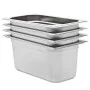 Bandejas Gastronorm 4 unidades GN 1/3 150 mm acero inoxidable de , Cubetas para mesas de vapor - Ref: Foro24-50896, Precio: 6...