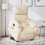 Sillón reclinable de masaje elevable tela de microfibra beige en Sillones | Comprar online en Foru.es