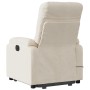 Sillón reclinable de masaje elevable tela de microfibra beige en Sillones | Comprar online en Foru.es