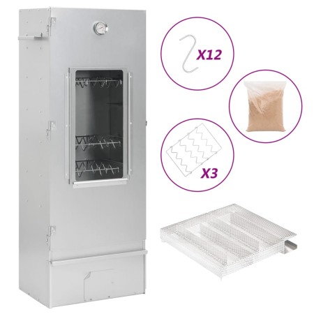 Horno ahumador de BBQ con generador humo frío acero galvanizado de , Barbacoas - Ref: Foro24-3200766, Precio: 197,38 €, Descu...