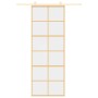Puerta corredera dorada de vidrio ESG transparente y aluminio de , Puertas para el hogar - Ref: Foro24-155166, Precio: 121,71...