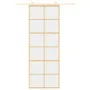 Sliding door made of transparent ESG glass and golden aluminum by , Doors for the home - Ref: Foro24-155166, Price: 127,03 €,...