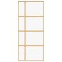 Puerta corredera dorada de vidrio ESG transparente y aluminio de , Puertas para el hogar - Ref: Foro24-155191, Precio: 136,21...