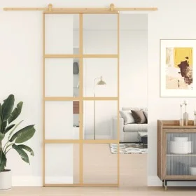 Goldene Schiebetür aus transparentem ESG-Glas und Aluminium von , Türen für zu Hause - Ref: Foro24-155185, Preis: 171,08 €, R...
