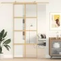 Goldene Schiebetür aus transparentem ESG-Glas und Aluminium von , Türen für zu Hause - Ref: Foro24-155185, Preis: 171,08 €, R...