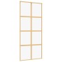 Puerta corredera dorada de vidrio ESG transparente y aluminio de , Puertas para el hogar - Ref: Foro24-155185, Precio: 168,06...