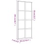 Puerta corredera dorada de vidrio ESG transparente y aluminio de , Puertas para el hogar - Ref: Foro24-155185, Precio: 168,06...