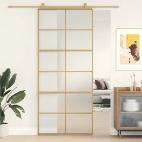 Goldene Schiebetür ESG Glas Aluminium 90x205cm von , Türen für zu Hause - Ref: Foro24-155170, Preis: 184,20 €, Rabatt: %