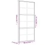 Sliding door, golden color, frosted ESG glass, aluminum, 90x205cm by , Doors for the home - Ref: Foro24-155170, Price: 184,20...