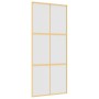 Puerta corredera dorada vidrio ESG esmerilado aluminio 90x205cm de , Puertas para el hogar - Ref: Foro24-155158, Precio: 174,...