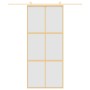 Puerta corredera dorada vidrio ESG esmerilado aluminio 90x205cm de , Puertas para el hogar - Ref: Foro24-155158, Precio: 174,...