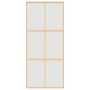 Puerta corredera dorada vidrio ESG esmerilado aluminio 90x205cm de , Puertas para el hogar - Ref: Foro24-155158, Precio: 174,...