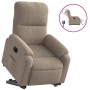 Sillón eléctrico reclinable elevable tela microfibra gris taupe en Sillones | Comprar online en Foru.es
