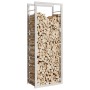 Estante para leña acero inoxidable 50x28x132 cm de , Bolsas y soportes de leña - Ref: Foro24-357861, Precio: 40,41 €, Descuen...
