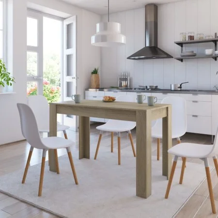 Sonoma oak chipboard dining table 120x60x76 cm by , Kitchen and dining tables - Ref: Foro24-800435, Price: 70,56 €, Discount: %
