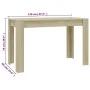 Sonoma oak chipboard dining table 120x60x76 cm by , Kitchen and dining tables - Ref: Foro24-800435, Price: 70,56 €, Discount: %