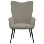 Silla de relajación de terciopelo gris claro de , Sillones - Ref: Foro24-327677, Precio: 103,36 €, Descuento: %