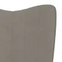 Silla de relajación de terciopelo gris claro de , Sillones - Ref: Foro24-327677, Precio: 103,36 €, Descuento: %