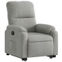 Sillón eléctrico reclinable elevable tela microfibra gris claro en Sillones | Comprar online en Foru.es