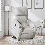 Sillón eléctrico reclinable elevable tela microfibra gris claro en Sillones | Comprar online en Foru.es