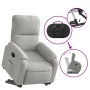 Sillón eléctrico reclinable elevable tela microfibra gris claro en Sillones | Comprar online en Foru.es