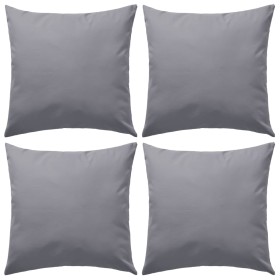Cojines para exteriores 45x45 cm gris 4 unidades de vidaXL, Cojines - Ref: Foro24-132303, Precio: 48,73 €, Descuento: %