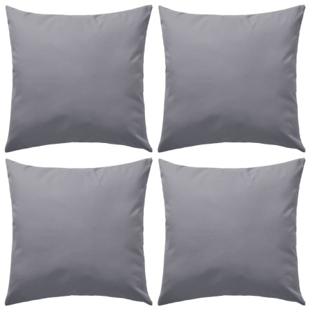 Cojines para exteriores 45x45 cm gris 4 unidades de vidaXL, Cojines - Ref: Foro24-132303, Precio: 48,73 €, Descuento: %