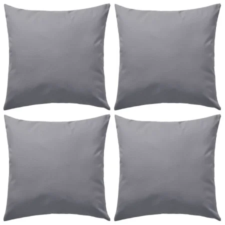 Cojines para exteriores 45x45 cm gris 4 unidades de vidaXL, Cojines - Ref: Foro24-132303, Precio: 52,33 €, Descuento: %