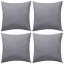 Cojines para exteriores 45x45 cm gris 4 unidades de vidaXL, Cojines - Ref: Foro24-132303, Precio: 48,73 €, Descuento: %