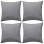 Cojines para exteriores 45x45 cm gris 4 unidades de vidaXL, Cojines - Ref: Foro24-132303, Precio: 52,33 €, Descuento: %