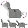 Sillón eléctrico reclinable elevable tela microfibra gris claro en Sillones | Comprar online en Foru.es