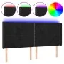 Black velvet headboard with LED 183x16x118/128 cm by , Headboards and footboards - Ref: Foro24-3123970, Price: 108,57 €, Disc...