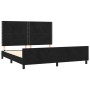 Estructura de cama con cabecero de terciopelo negro 180x200 cm de , Camas y somieres - Ref: Foro24-3125710, Precio: 212,06 €,...