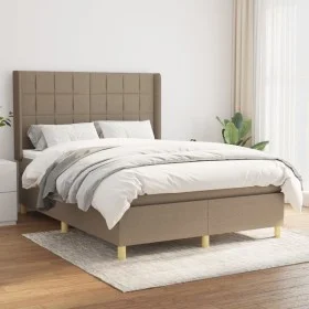 Boxspringbett mit taupegrauer Stoffmatratze 140x190 cm von , Betten und Lattenroste - Ref: Foro24-3131989, Preis: 534,06 €, R...