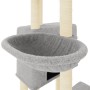Rascador para gatos con postes de sisal gris claro 122 cm en Mobiliario para gatos | Comprar online en Foru.es