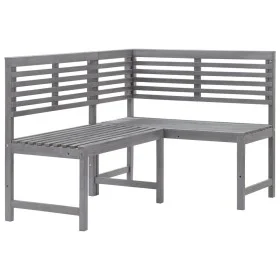 Garteneckbank aus massivem grauem Akazienholz 140 cm von , Gartenbänke - Ref: Foro24-312423, Preis: 250,76 €, Rabatt: %