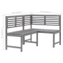 Banco de esquina de jardín madera maciza de acacia gris 140 cm de , Bancos de jardín - Ref: Foro24-312423, Precio: 256,14 €, ...