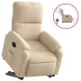 Sillón eléctrico reclinable elevable tela microfibra crema en Sillones | Comprar online en Foru.es
