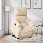 Sillón eléctrico reclinable elevable tela microfibra crema en Sillones | Comprar online en Foru.es