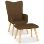 Sillón de relax con reposapiés tela marrón de , Sillones - Ref: Foro24-327537, Precio: 113,52 €, Descuento: %