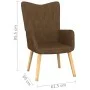 Sillón de relax con reposapiés tela marrón de , Sillones - Ref: Foro24-327537, Precio: 113,52 €, Descuento: %