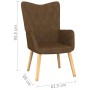 Sillón de relax con reposapiés tela marrón de , Sillones - Ref: Foro24-327537, Precio: 117,08 €, Descuento: %