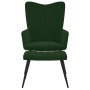 Silla de relajación con taburete terciopelo verde oscuro de , Sillones - Ref: Foro24-327690, Precio: 132,53 €, Descuento: %