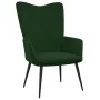 Silla de relajación con taburete terciopelo verde oscuro de , Sillones - Ref: Foro24-327690, Precio: 130,09 €, Descuento: %